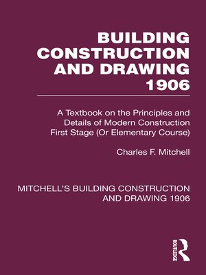 cover image of Building Construction and Drawing 1906